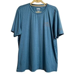 Northyard Mens Performance T-Shirt Heather Blue Short Sleeve Athletic Size M